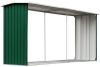 VidaXL Haardhoutschuur 330x92x153 cm gegalvaniseerd staal groen online kopen
