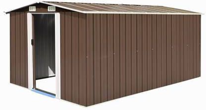 vidaXL Tuinschuur 257x392x181 cm metaal bruin