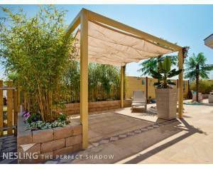 Nesling Coolfit harmonica schaduwdoek zand 2 x 3 meter