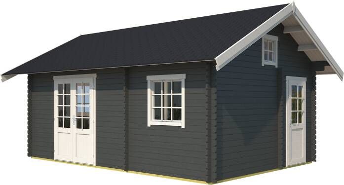Outdoor Life Products | Tuinhuis Caroline 390 x 575 | Gecoat | Carbon Grey Wit