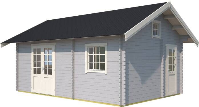 Outdoor Life | Blokhut Caroline | Platinum Grey | 575 x 390 cm