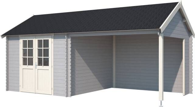 Outdoor Life | Blokhut Fraya | Platinum Grey | 575 x 275 cm