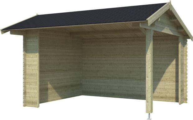 Outdoor Life Products | Overkapping Kirian 380 x 300 | Geïmpregneerd | Olijfgroen