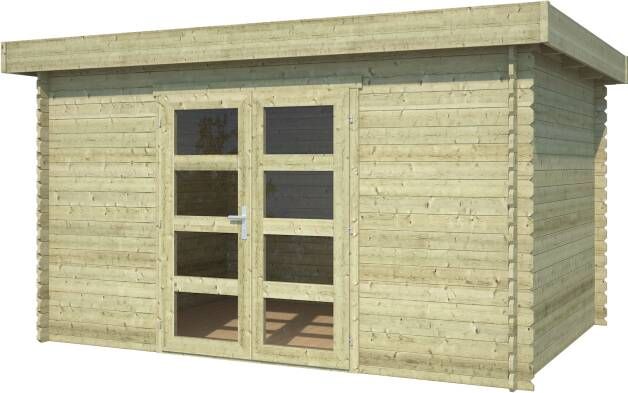 Outdoor Life Products | Tuinhuis Mikkel 380 x 275 | Geïmpregneerd | Olijfgroen