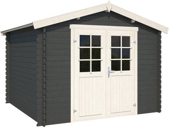 Outdoor Life Products | Tuinhuis Norah 275 x 275 | Gecoat | Carbon Grey Wit