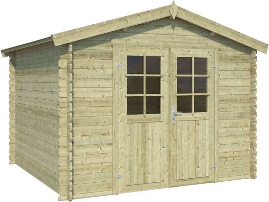 Outdoor Life Products | Tuinhuis Norah 275 x 230 | Geïmpregneerd | Olijfgroen