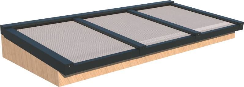 PEXT | Lichtstraat polycarbonaat | Lessenaar | Douglas | 3940(B)x 1500(D)mm