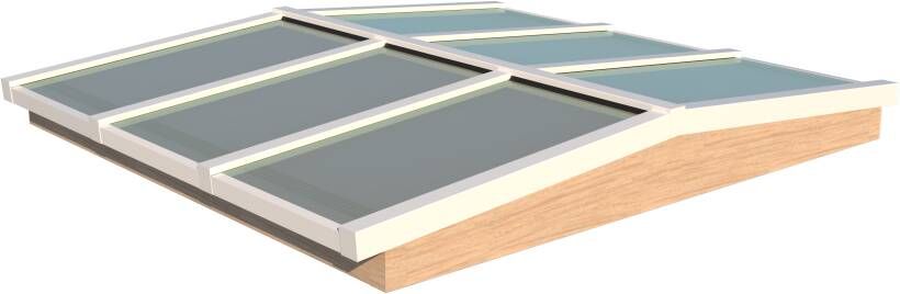 PEXT | Lichtstraat polycarbonaat | Zadeldak | Douglas | 1940(B)x 1558(D)mm