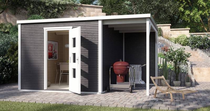 Weka Blokhut | Designhuis 413A Gr.2 | 450 x 300 | | Antraciet