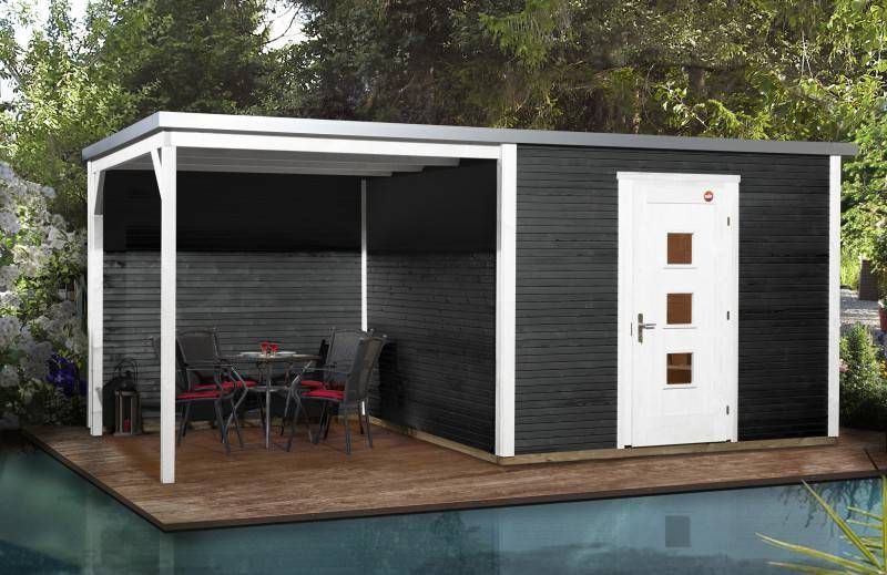 Weka | Designhuis 'Line' 413B Gr.1 | 546x250 cm | Antraciet