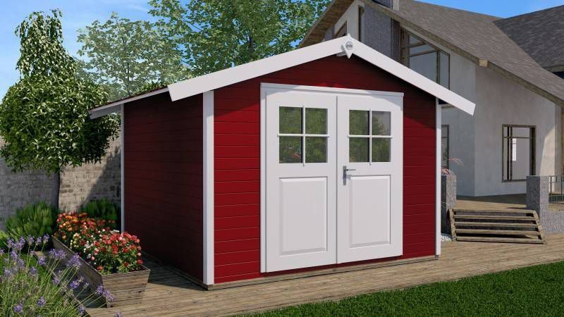 Weka Tuinhuis 122 Gr.4 | 300x235 cm | Zweeds rood |