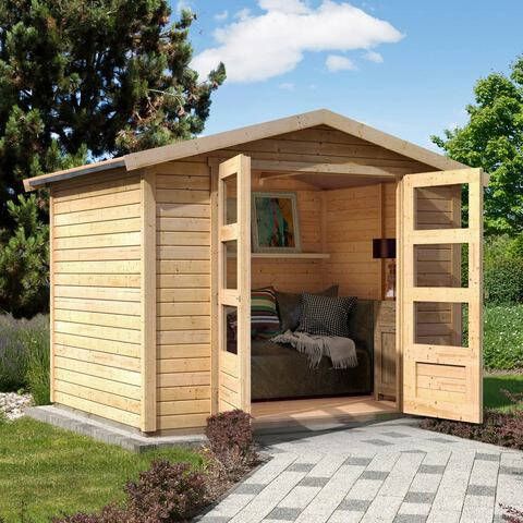 Karibu Woodfeeling | Blokhut Amberg 4 | 246x246 cm