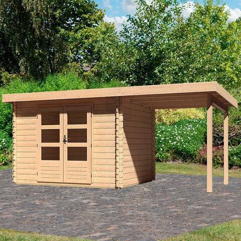 Karibu Blokhut | Bastrup 3 met luifel | 480 x 237 | Woodfeeling