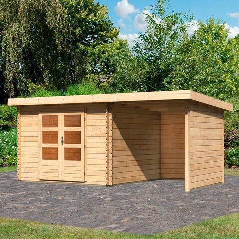 Woodfeeling | Tuinhuis Bastrup 5 met Overkapping 2, 0, Zij en Achterwand