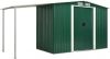 VIDAXL Tuinschuur met schuifdeuren 386x131x178 cm staal groen online kopen