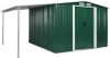 VIDAXL Tuinschuur met schuifdeuren 386x259x178 cm staal groen online kopen